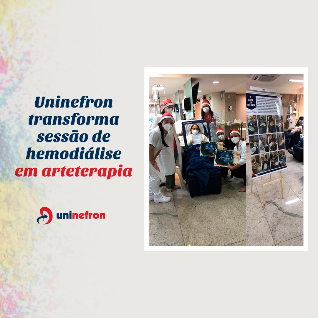 Uninefron transforma sessão de hemodiálise em arteterapia