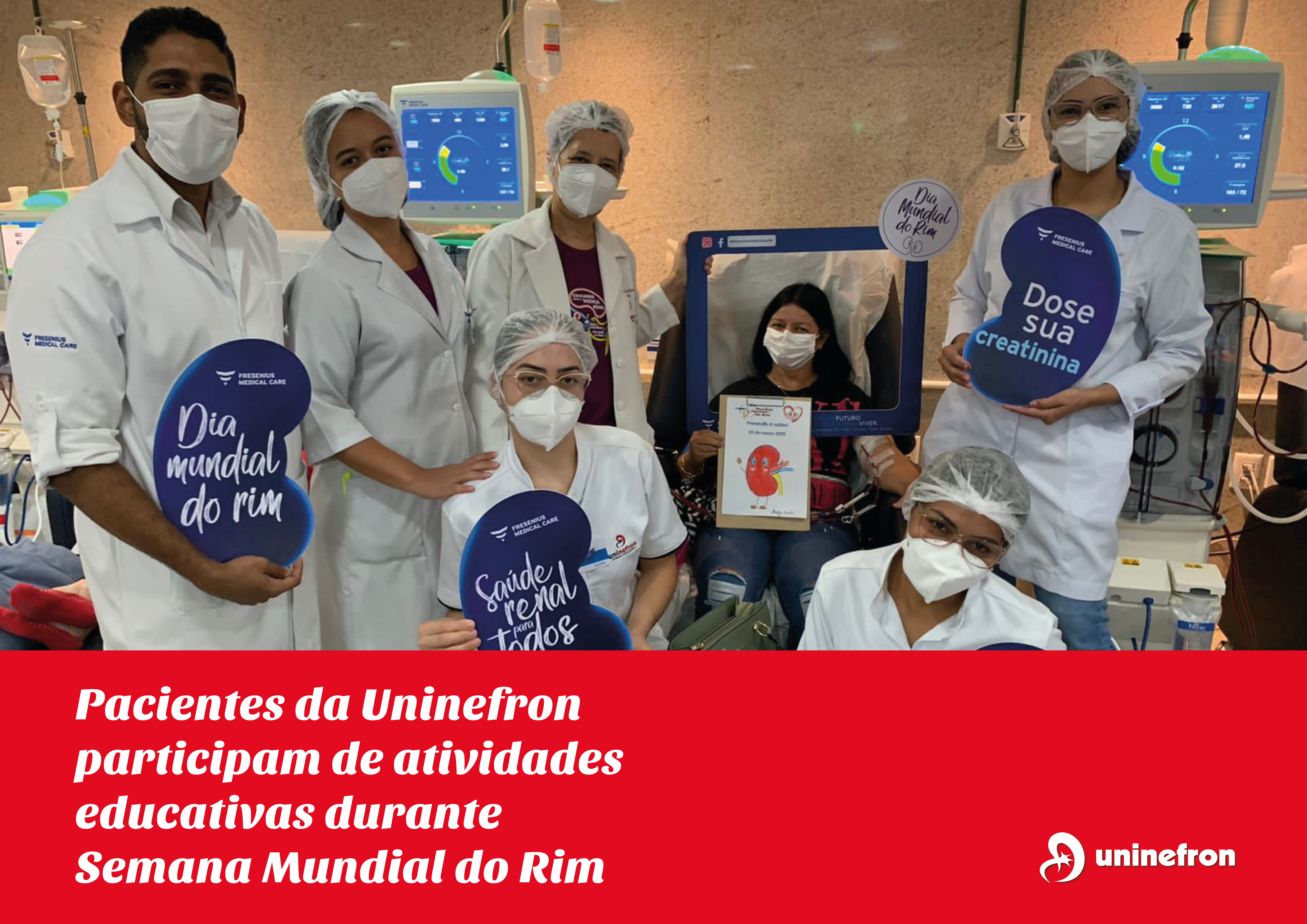 Pacientes da Uninefron participam de atividades educativas durante a Semana Mundial do Rim