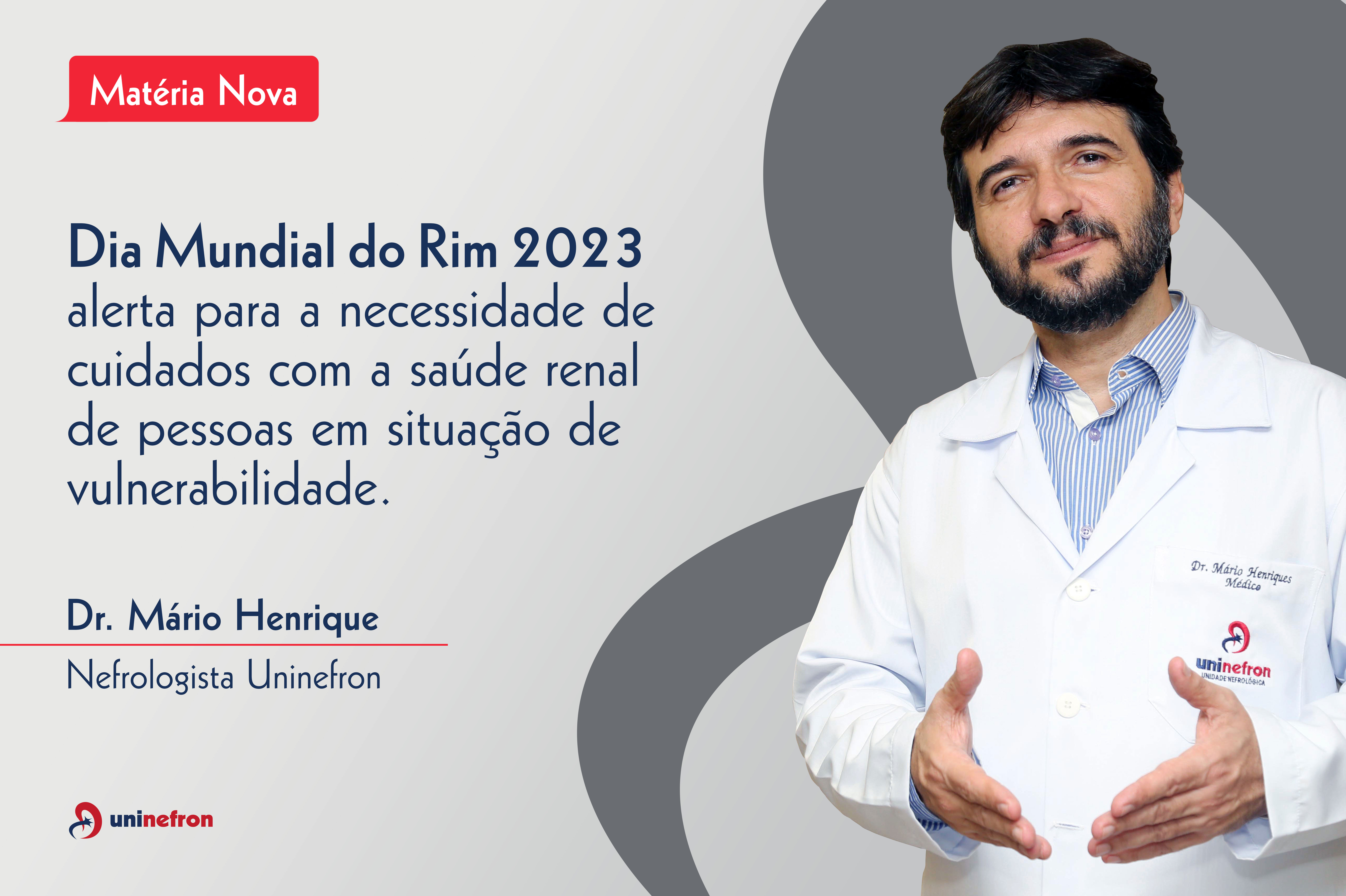 Dia Mundial do Rim 2023 alerta para a necessidade de cuidados com a saúde renal de pessoas em situação de vulnerabilidade
