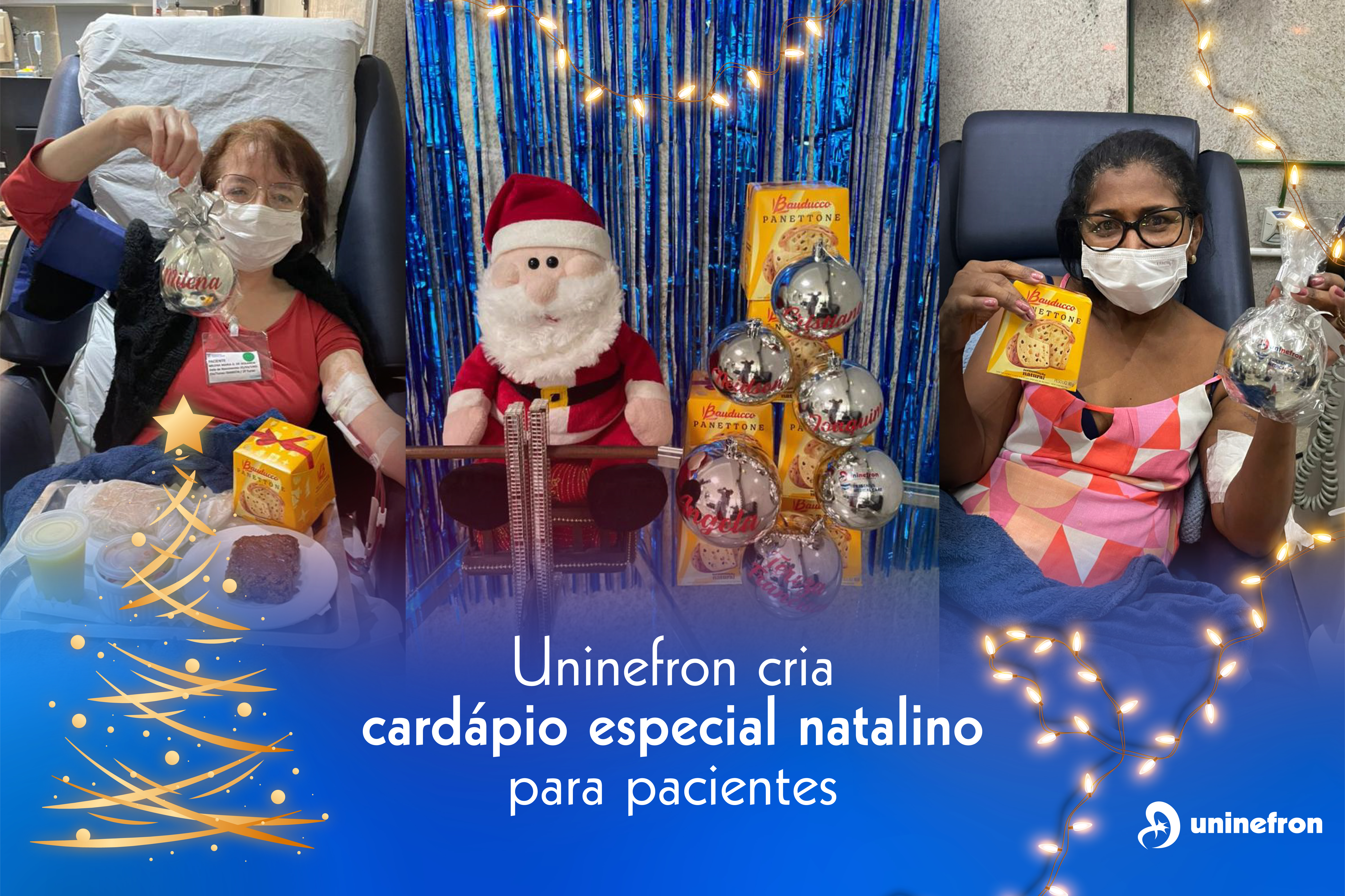 Uninefron cria cardápio especial natalino para pacientes