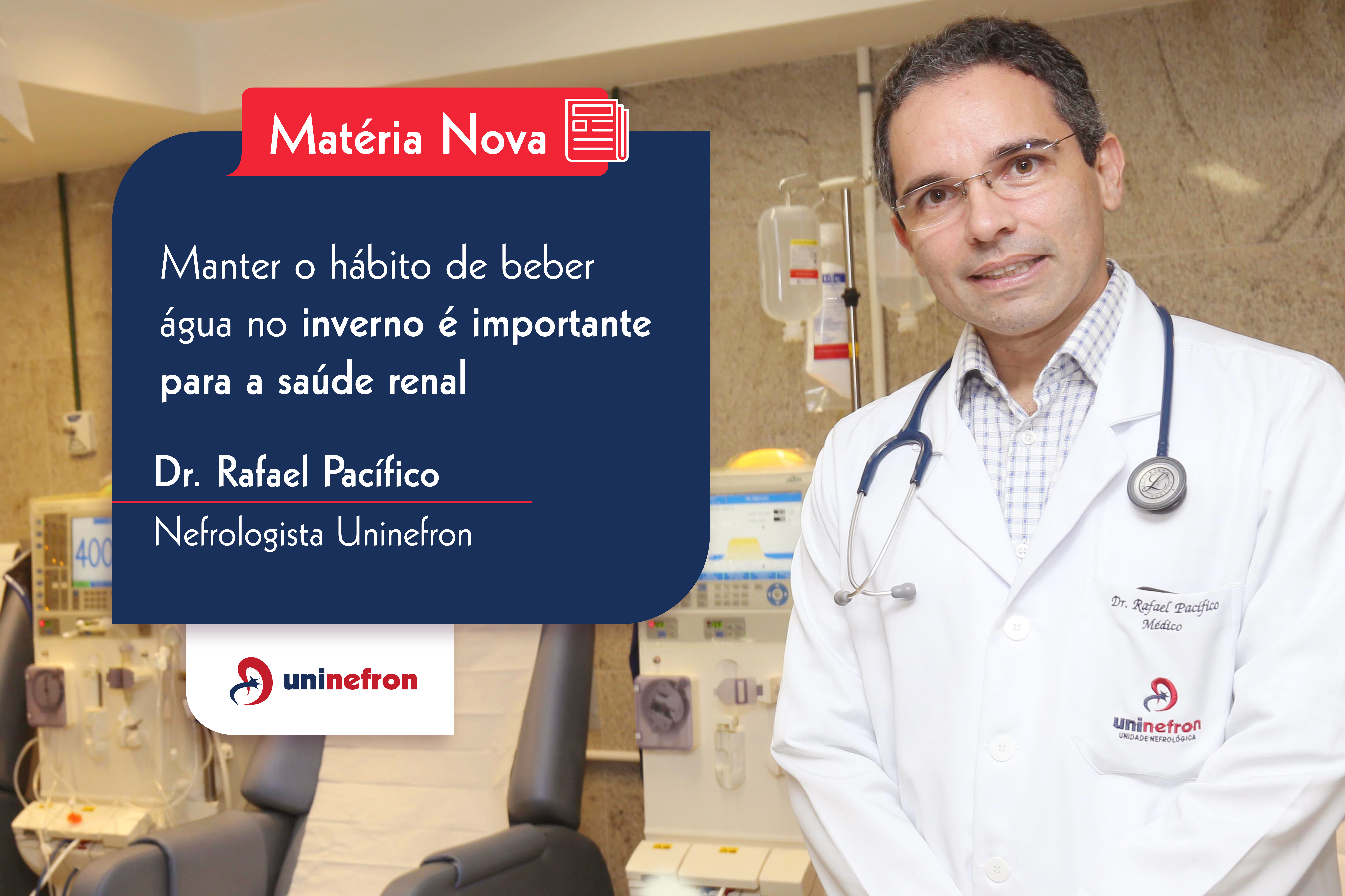 Manter o hábito de beber água no inverno é importante para a saúde renal