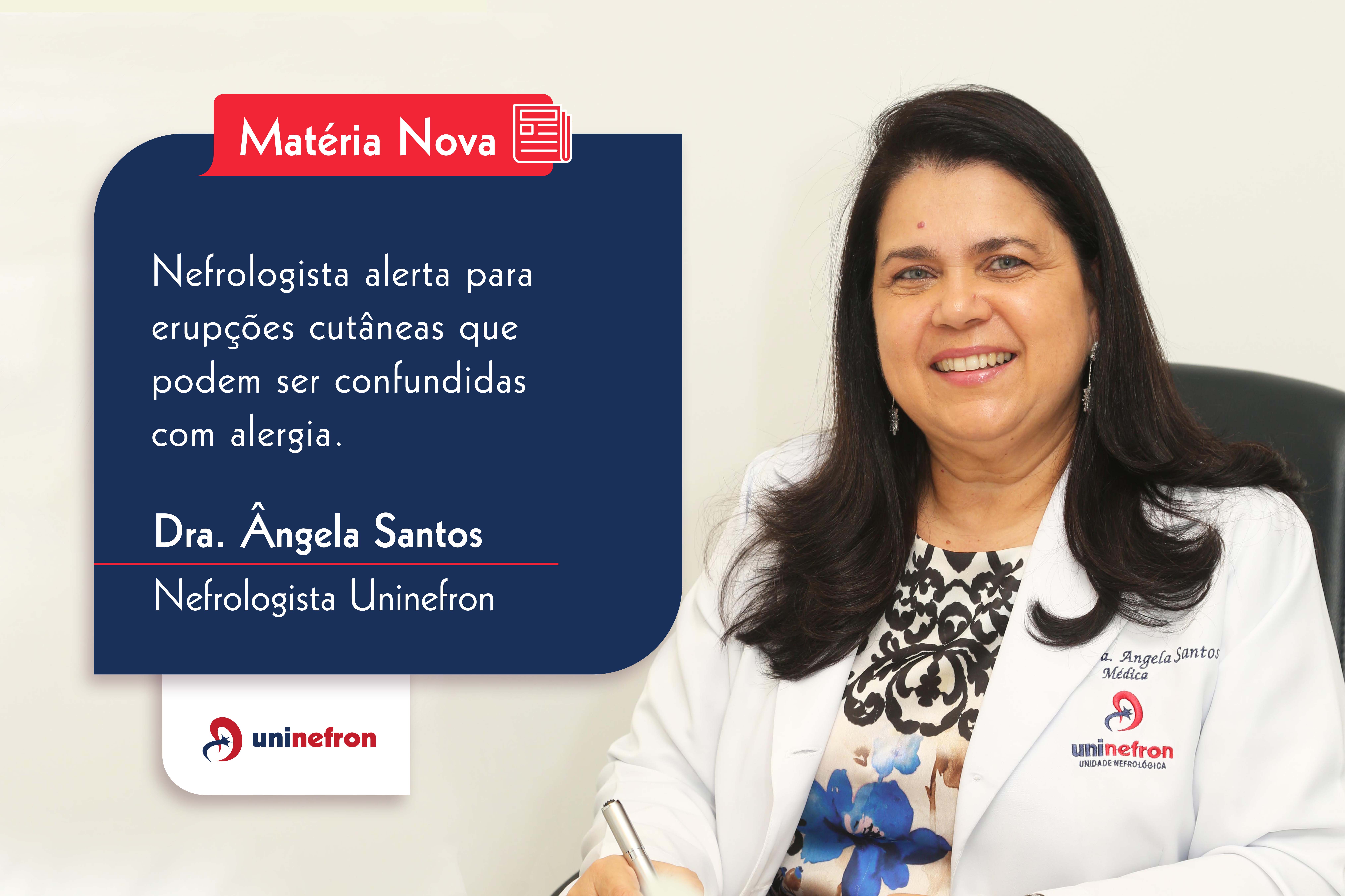 Erupções cutâneas em paciente renal podem ser confundidas com algum tipo de alergia