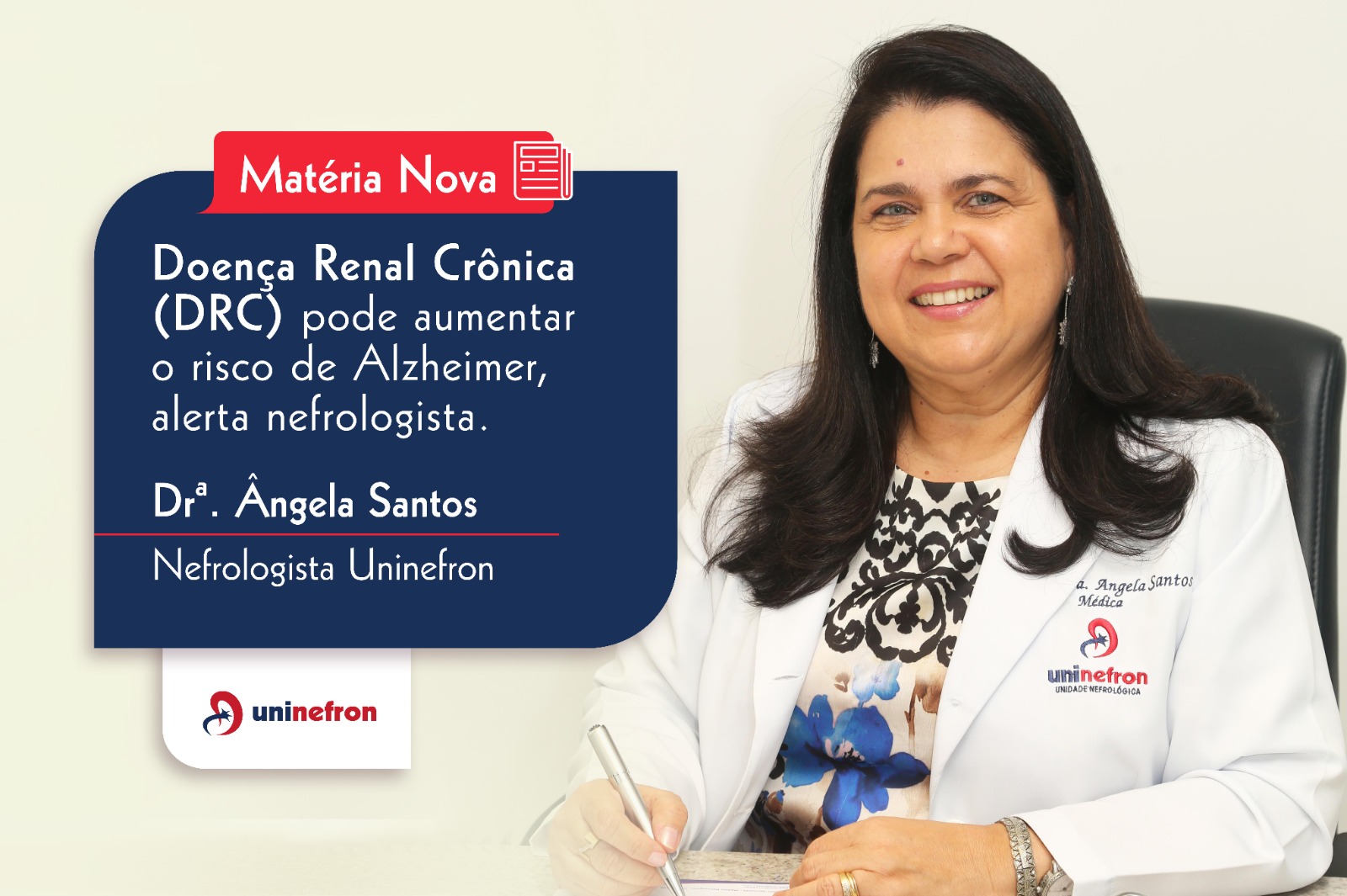Médica da Uninefron explica relação entre doença renal crônica e Alzheimer